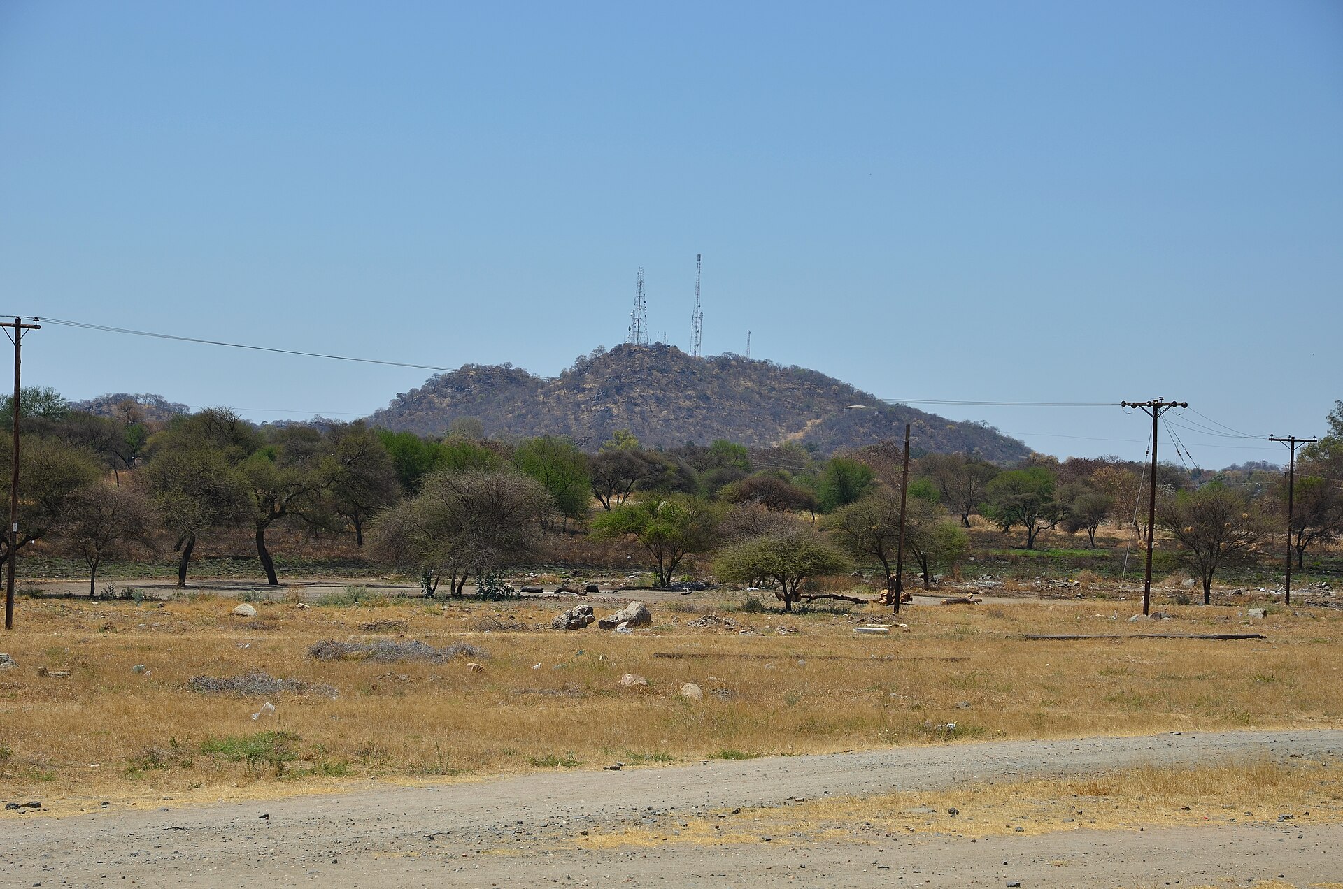 A street scene in Francistown, the largest town in Eastern Botswana