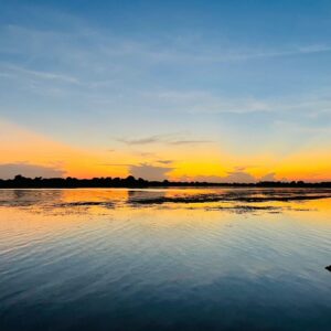 Sunset over the Thamalakane River near Maun, Botswana