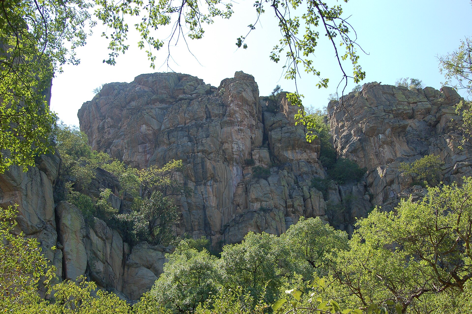 Quartzite outcrops at Tsodilo Hills in north-west Botswana