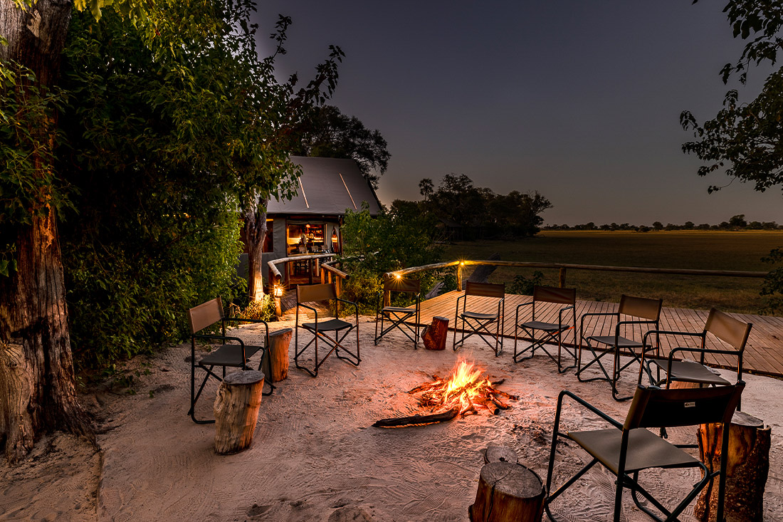 The firepit at Mokolwane