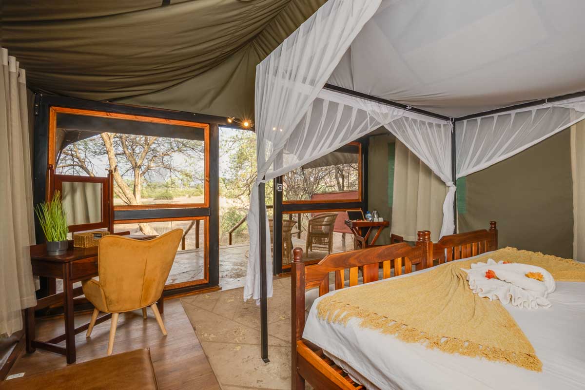A tented unit at Elephant Valley Lodge