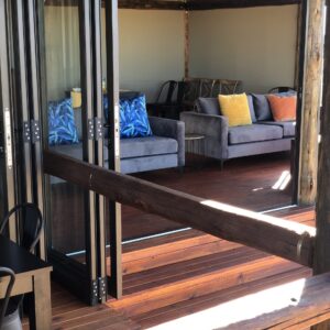 The main area at Polentswa Lodge, Kgalagadi