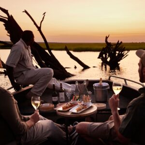 Chobe Chilwero Lodge overlooking the Chobe River at Kasane