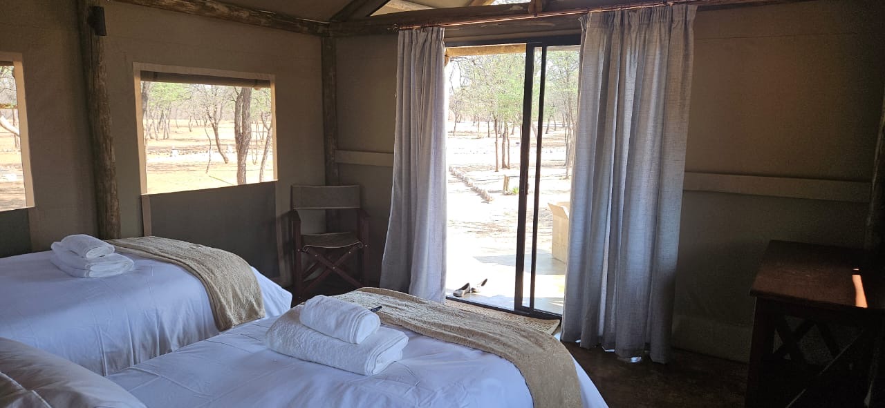 An en-suite safari-style chalet at Kukama Bush Camp