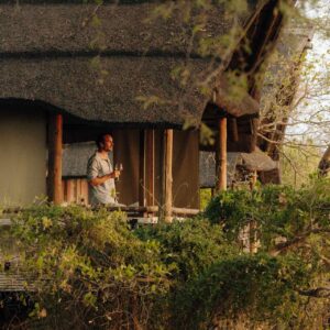 A tented room at Savute Elephant Lodge, Chobe National Park
